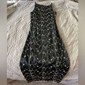 Vintage black formal Jessica McClintock for Dillards dress size 5/6 floral prom